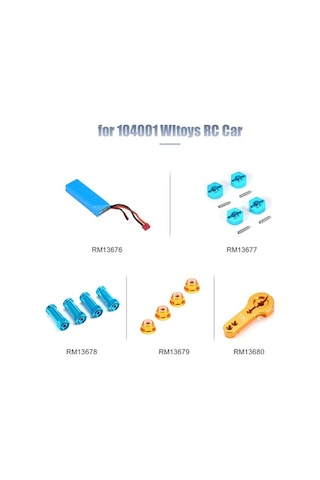 Pazly Yarış Wltoys Rc Ölçekli Off-road Jant İçin Geeroyoo Araç Alüminyum Adet Adaptörü 4 104001 1/10 - Hd