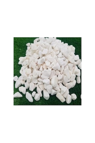 Beyaz Dolomit Taş 25 Kg, 1,5-2 Cm Dere Çakıl Taşı, Bahçe Ve Teraryum İçin