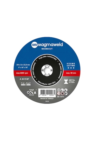 Magmaweld Magmacut Kesme Taşı Düz 230x3.0x22 MM-813m123031-nk
