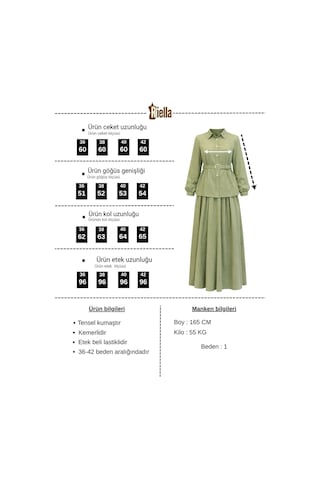 Riella Butik Cherny Etekli Takım Yeşil