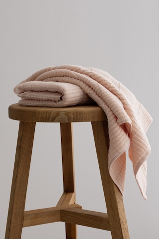 Ivory Somon Bordürlü Mikro Fiber %100 Pamuk 2li Banyo Havlusu Set Somon