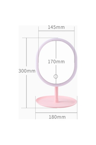 Vkemall Lambalı Makyaj Aynası Refill Light Şarj Edilebilir Yurt Masaüstü Aynası