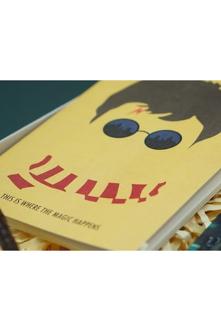 Harry Potter Temalı Çizgisiz Defter Zamansız Ajanda Sarı