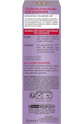 L'Oreal Paris Revitalift Filler Dolgunlaştırıcı Göz Kremi 15 ML