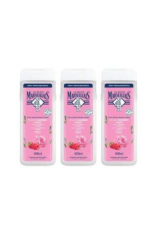 Le Petit Marseillais Frambuaz ve Şakayık Banyo ve Duş Jeli 400 ML x 3