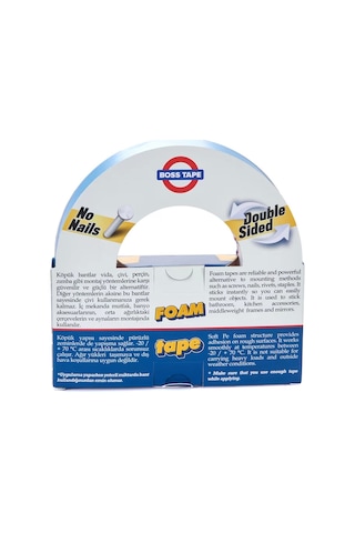 Boss Tape 3005 Çift Taraflı Köpük Bant 24mmx10m Çok Kuvvetli 15kg