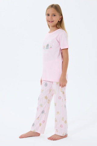 Rolypoly Kız Çocuk Pembe Pijama Takım Rp3810-c-v1 Pembe