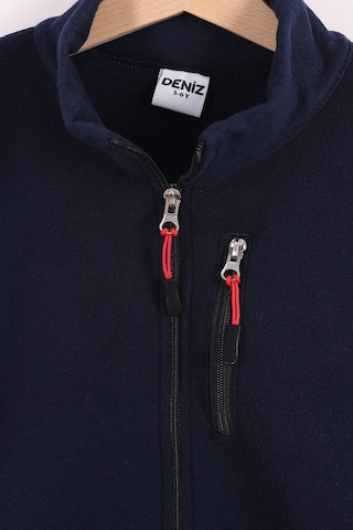 Monox Çocuk Lastik Manşetli Fermuarlı 3 Cepli Unisex Polar Ceket Lacivert