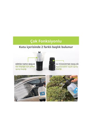 Robeve Bear Force Köpük Yapıcı Pompa 2 Litre Köpük Pompası Basınçlı El Pompası Araç Yıkama Şeffaf Oto Bakım