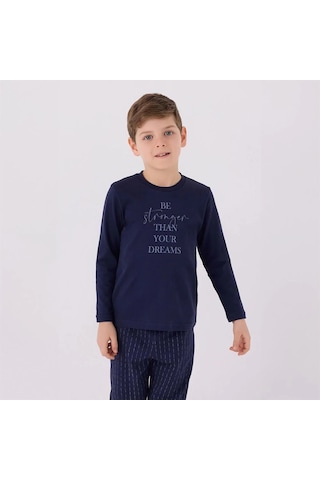 Arnetta Ar3130c Erkek Çocuk Kışlık Pijama Takım Lacivert