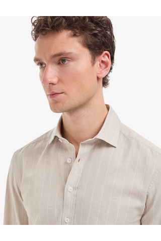 Pierre Cardin Erkek Bej Gömlek Desenli 50325330-vr011