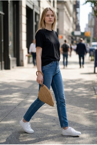 Efw Rome Handmade Hasır Clutch Çanta Krem
