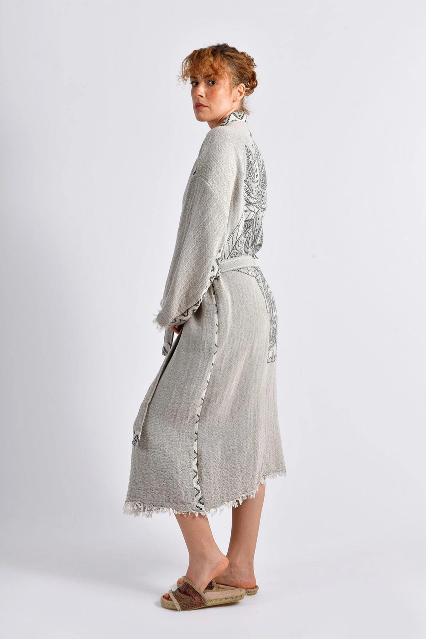 Brandsmithshop Gri Elephant Kimono Çok Renkli