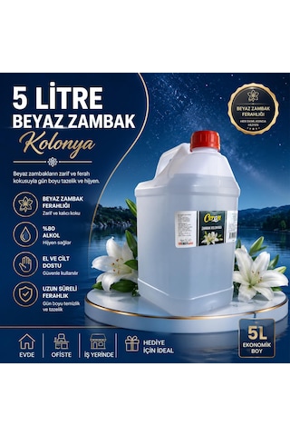 Beyaz Zambak Kolonyası 5 Litre Beyaz Zambak Kolonyası 5 Litre