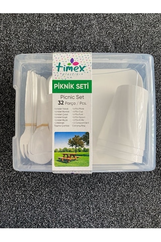 Timex Piknik Seti 6 Kişilik 32 Parça Gri