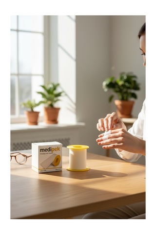 Medi İpek Medi-ıpek Tıbbi Ipek Flaster 5m X 5cm Sargı Bezi Hipoalerjenik, Cilt Dostu Medikal Flaster