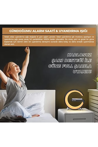 Valx Rgb Çalar Saatli Gece Lambası Fonksiyonlu Bt Destekli G-500b
