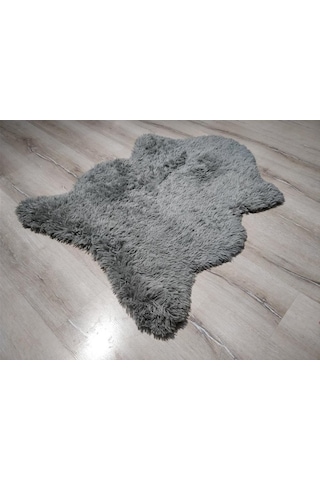 Yamalıhome Tavşan Tüyü Gri 80 x 200 Cm Peluş Post Halı