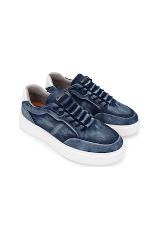 Barracuda Erkek Hakiki Deri Mavi/beyaz Sneakers & Spor Ayakkabı 511 Bu3510a Erk Ayk Y24 Denım Blu/bıanco Mavi - Beyaz
