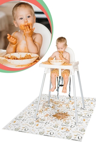 Minimono 3'lü Desen Mama Sandalyesi Altı ve Aktivite Örtüsü
