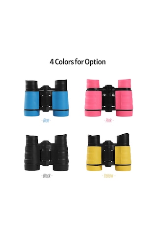 Kosona Çocuk İçin 4x30 Büyüklüklü İkiz Lens Gözlük, Kaymazsız Kollü, Optik Cam Lensli, Mavi Mavi