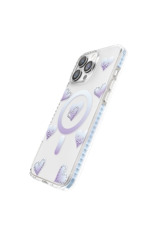 İphone 16 Pro Max Uyumlu Kılıf M-safe Şarj Özellikli Zore Paris Elvo Sert Pc Kapak Mavi