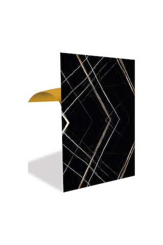 Tink Kendinden Yapışkanlı Siyah Asorti Desenli Pvc Panel 41x62 Cm