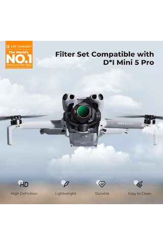K&f Concept Djı Mini 5 Pro Uyumlu 6 Lı Filtre Seti / Cpl Nd4&pl Nd8&pl Nd16&pl Nd32&pl Nd64&pl