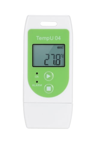 Jeehugo Usb Sıcaklık Kaydedici - Gıda Ve İlaç Taşıma/depolama İzleme Cihazı, Otomatik Pdf/csv Raporu, 32.000 Okuma Kapasitesi, Düğme Pil Cr2032