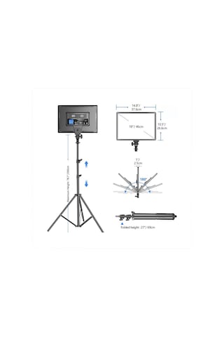 Pdx Plus,sl-288a Soft Light Video Fotoğraf Soft Işık,2 Metre Döküm Ayaklı