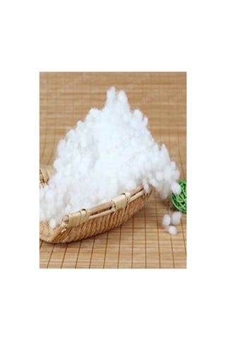 Silikonlu Boncuk Elyaf 1 Kg Beyaz