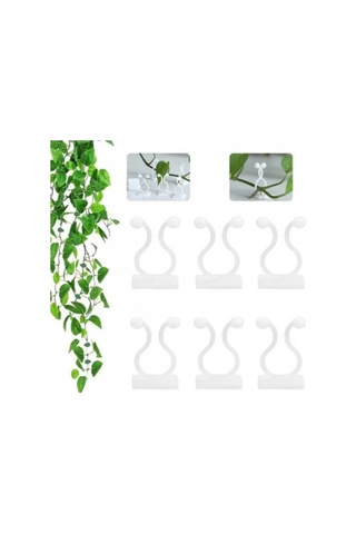 10 Adet Kendinden Yapışkanlı Kablo Sarmaşık Çiçek Tutucu Duvar Sabitleme Aparatı Yapışkanlı