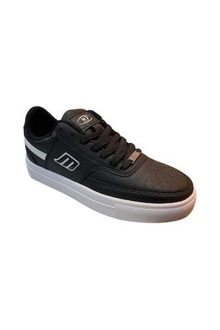 M.p. 232-1291 Zn Siyah-beyaz Cilt Sneaker Ayakkabı - 36 Siyah