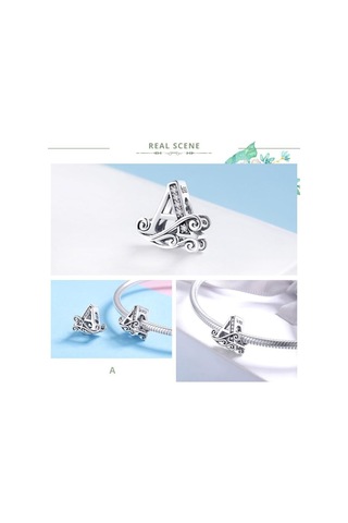 Wostu 925 Ayar Gümüş Az 26 Harfler Göz Kamaştırıcı Boncuk Fit Charm Bilezik Ve Kolye S