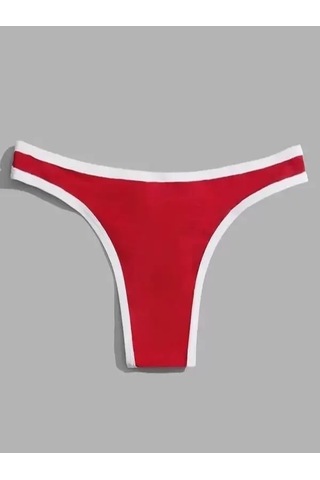 Naam Erkek Biyeli Kırmızı Brazillian Slip Çok Renkli