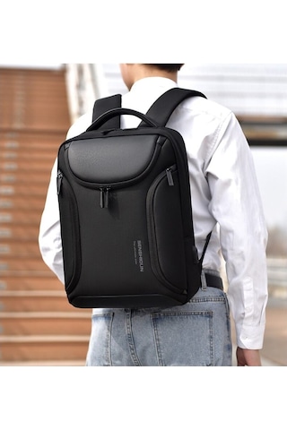 Senshidun-740 Çok Amaçlı Usb Şarj Portlu 16" Laptop Sırt Çantası Siyah