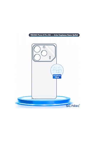 Tecno Pova 6 Pro 5g Uyumlu Arka Yüzey Hidrojel Koruyucu Film 62214839