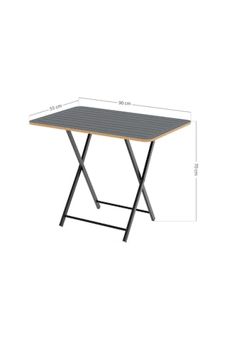 Katlanır 4 Kişilik Bahçe Masası Bistro Masa 55x90 Füme 1426