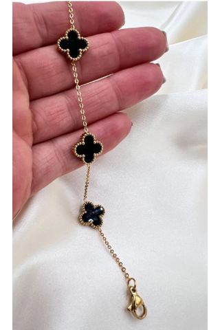 Bb Çelik Üçlü Yonca Modelli Bileklik