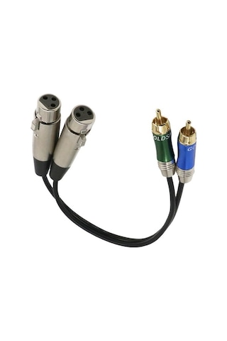 Novahub 2'li Xlr-rca Erkek Ses Bağlantı Kablosu, 29.5cm, Multimedya Uygun, Hd Ses Kablo