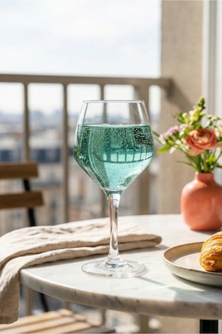 LAV Ella Cam Goblet 6'lı 440 ml Ayaklı (Şarap Kadehi , Kokteyl Bardağı)