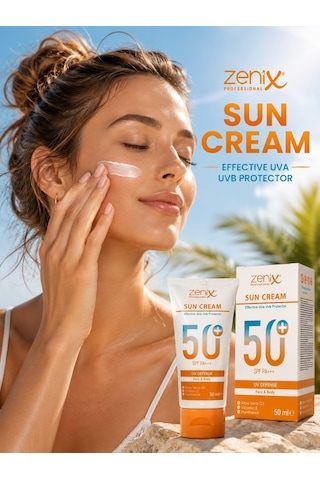 Zenix Yüz Güneş Koruyucu Krem SPF50+ 50 ML
