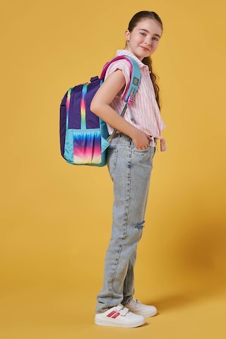 Coral High Kids Rainbow Fermuarlı Mor Üç Bölmeli Okul Sırt Çantası 23662