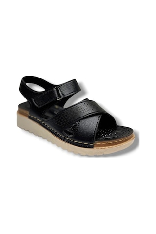 Perla 3503-26 Cilt Ultra Soft Anatomik Kadın Sandalet Siyah