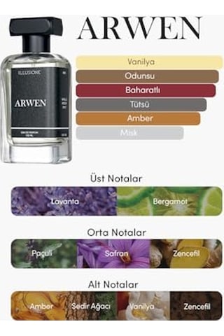 101 Dalmaçyalı Arwen Edp Erkek Parfüm 100ml Vanilya-odunsu-baharatlı Lavanta, Safran,, Paçuli Acı Kahverengi