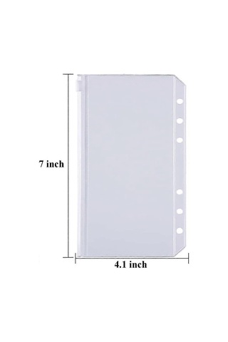 24 Paket A6 Boyutunda 6 Delikli Klasör Fermuarlı Gevşek Yapraklı Klasör 6 Halkalı Not Defteri Klasörü Gevşek Sayfa Saklama Çantası Diğer