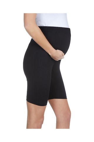 Luvmabelly Maternity 8028 Pamuklu Hamile Şort Tayt-siyah