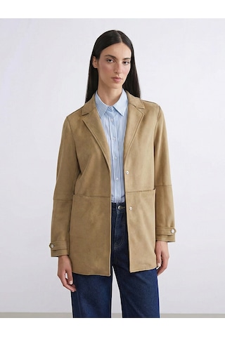 Lcw Modest Haki Kadın Süet Blazer Ceket