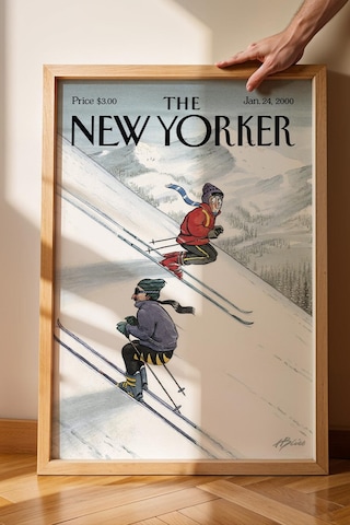 The New Yorker Çerçeveli Tablo January 24 2000 - Kayak Keyfi Tablosu