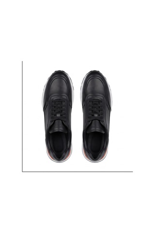 Crc Ayakkabı Premium %100 Hakiki Deri Hakiki Erkek Sneaker / Şık Ve Rahat Spor Ayakkabı Siyah 5